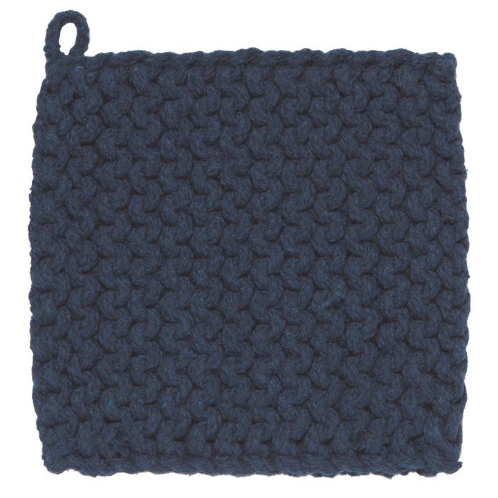 Midnight Blue Knit Potholder for wholesale by Danica Heirloom