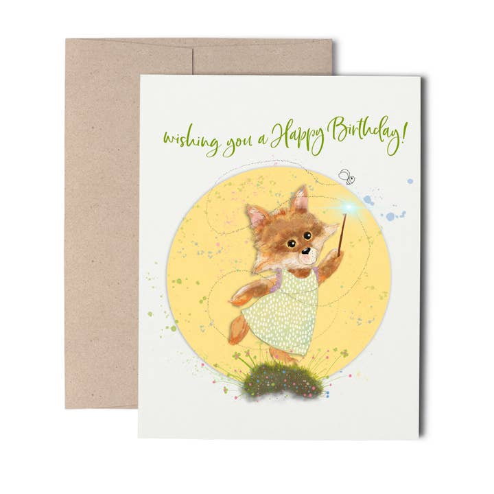 Greeting Card -Lucy's birthday wish for wholesale by Caroline Scagel Studio