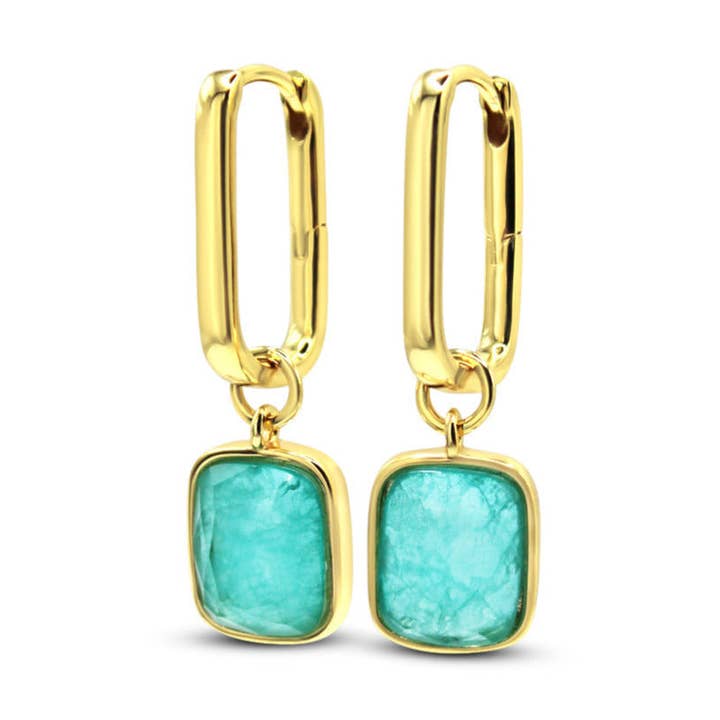 Luxe Cushion Hoops in Capri Dream for wholesale by Chloe + Lois