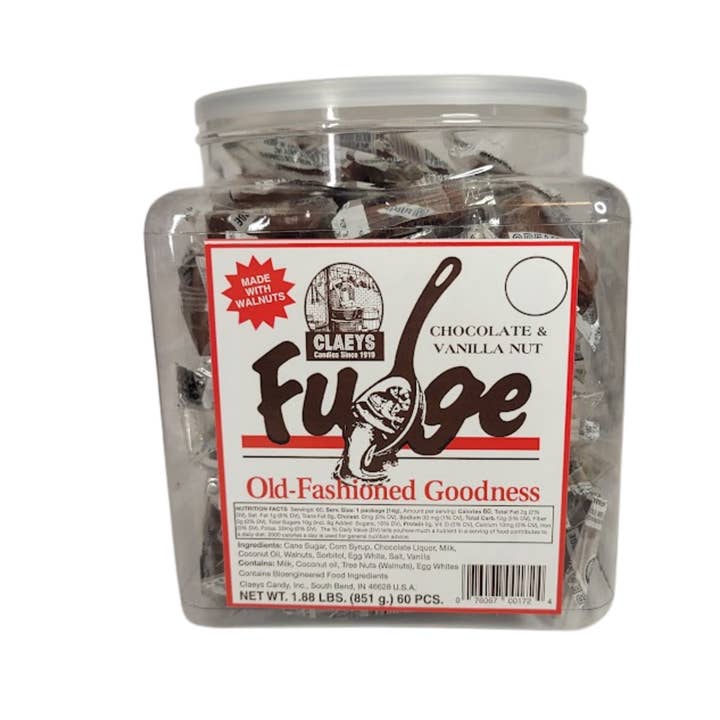 Claeys Fudge - Old Fashioned Goodness- Chocolate & Vanilla for wholesale by Candy Barn Express