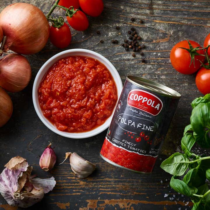 Gourmica - Wholesale Pasta Sauce - Coppola Fine Pulp, Finely Chopped Tomatoes (400g)1