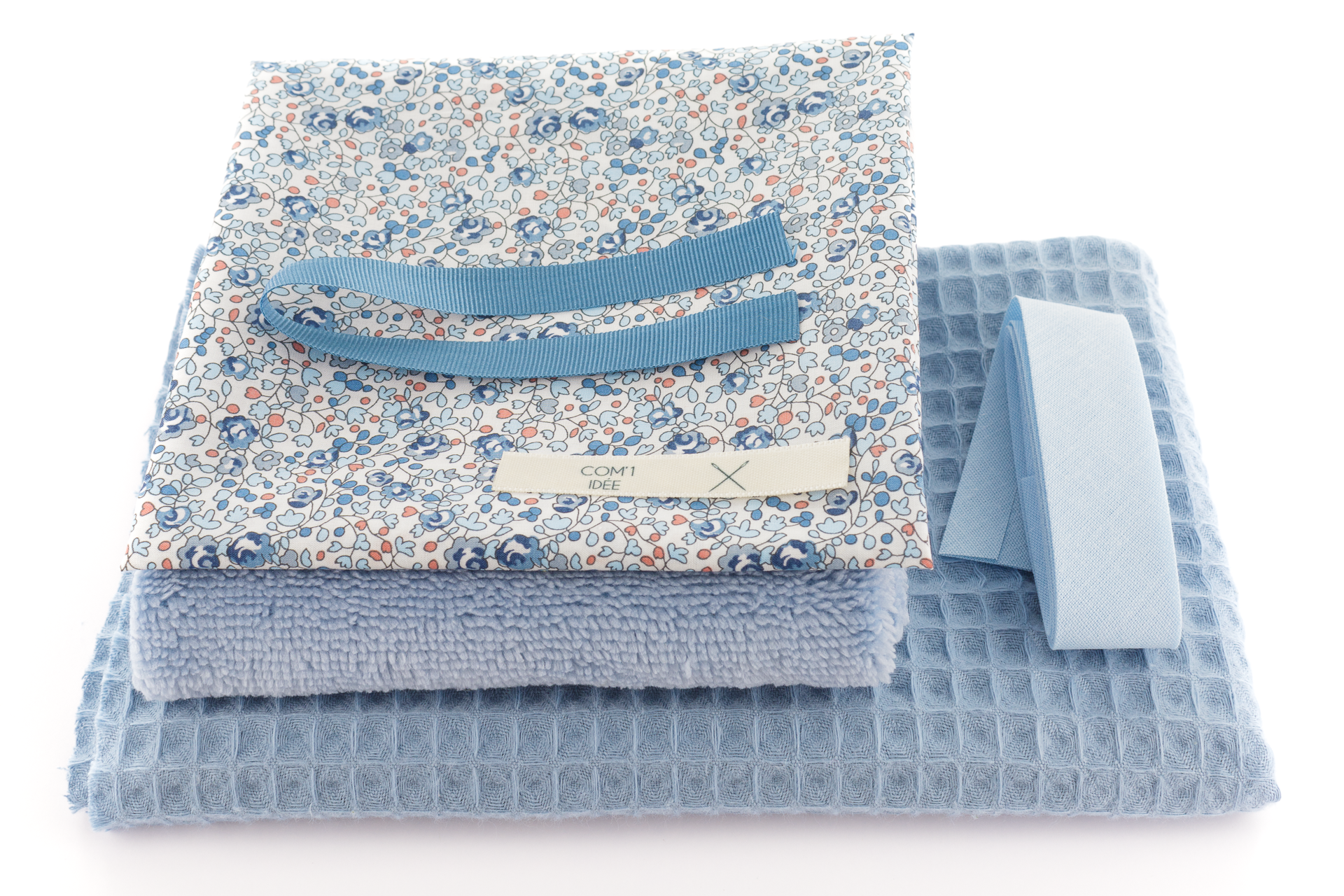 Com'1 Idée – wholesale Sömnadskit – Symonsterrygsäck för babys första måltid | Blå2