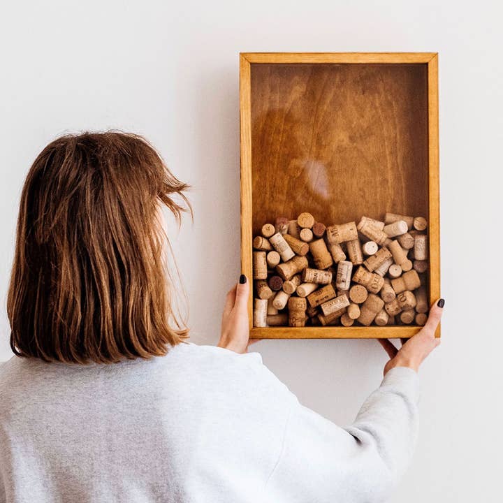 The Corkbox Company – wholesale Wine cork holder – Wine Decor, Wooden Wine Cork Holder, Display Box „Clear”
