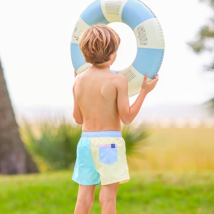 Shrimp and Grits Kids - Wholesale Swim Shorts - Kids - Boys Boardies - Colorblock