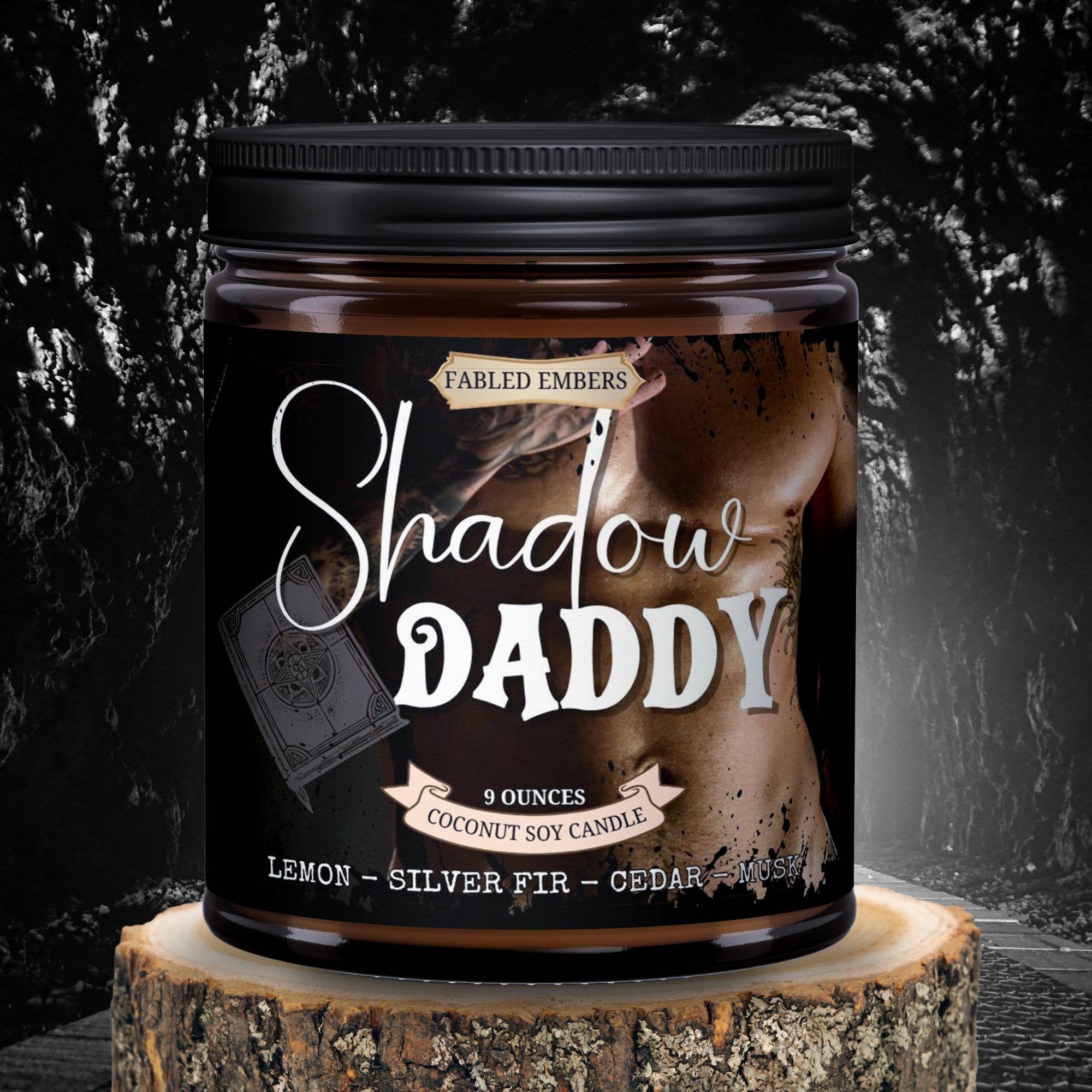 Fabled Embers - Wholesale Jar/Filled Candle - SHADOW DADDY Candle | Spicy Romance Book Lovers0