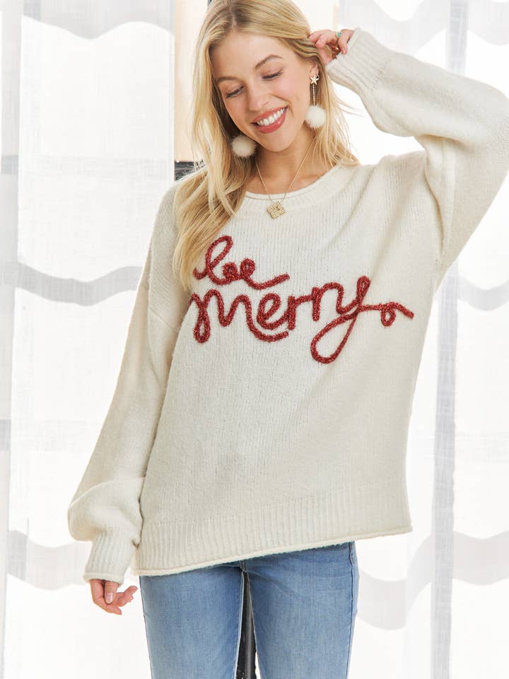 ADORA LA - Wholesale Knit Sweater - Women's - CESW3439NE - X-MAS DECOR ACCENT SWEATER TOP11
