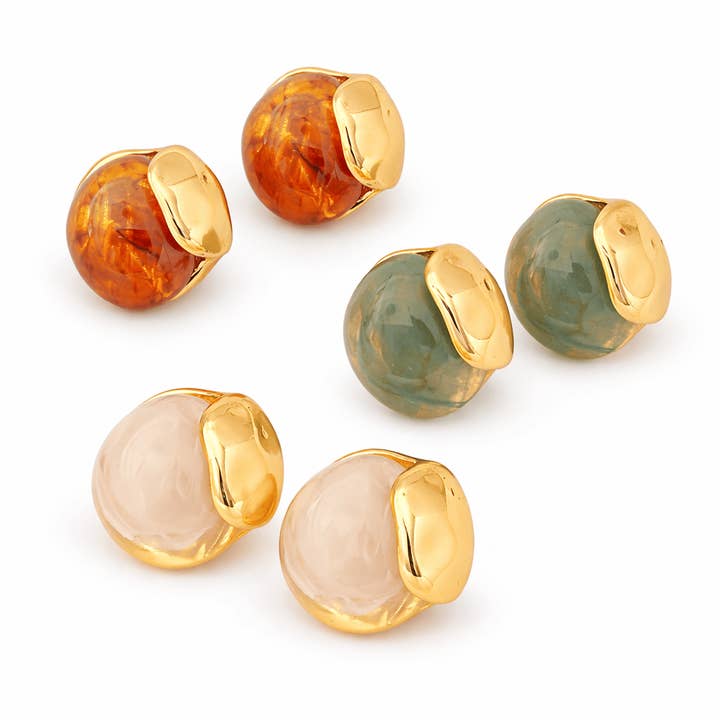 La Boucle d'Oreille Beverly Palm | Clou pour la vente par The Perfect Hoop