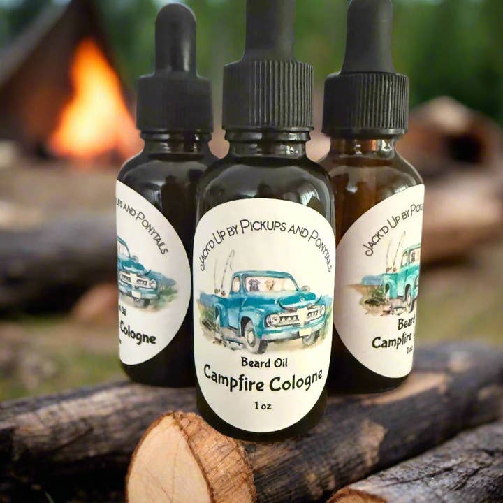 Huile à barbe Campfire Cologne pour la vente par Pickups And Ponytails