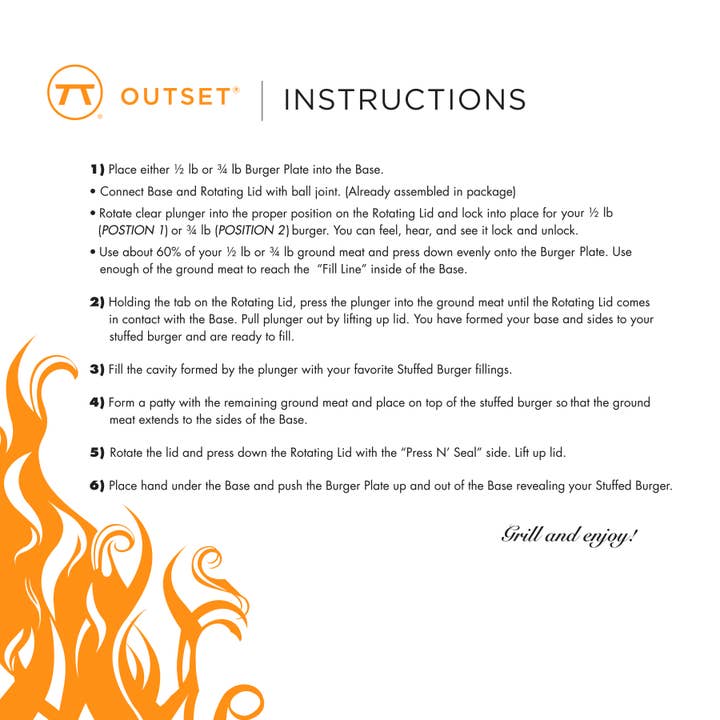 Fox Run Brands - Wholesale Kitchen tool/gadget - Outset Burger Stuffer, Black, 4.5" x 2"4