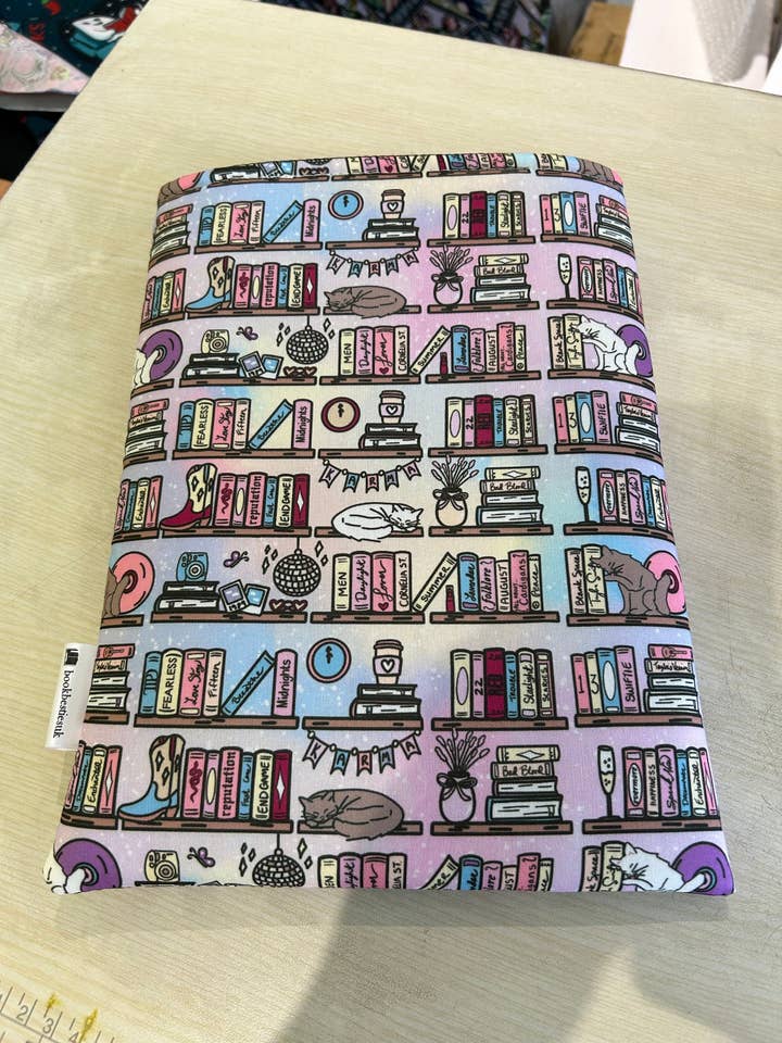 Tays book shelf booksleeve book cover book pouch bookbestie book sleeve pattern may vary for wholesale by Bookbestiesuk