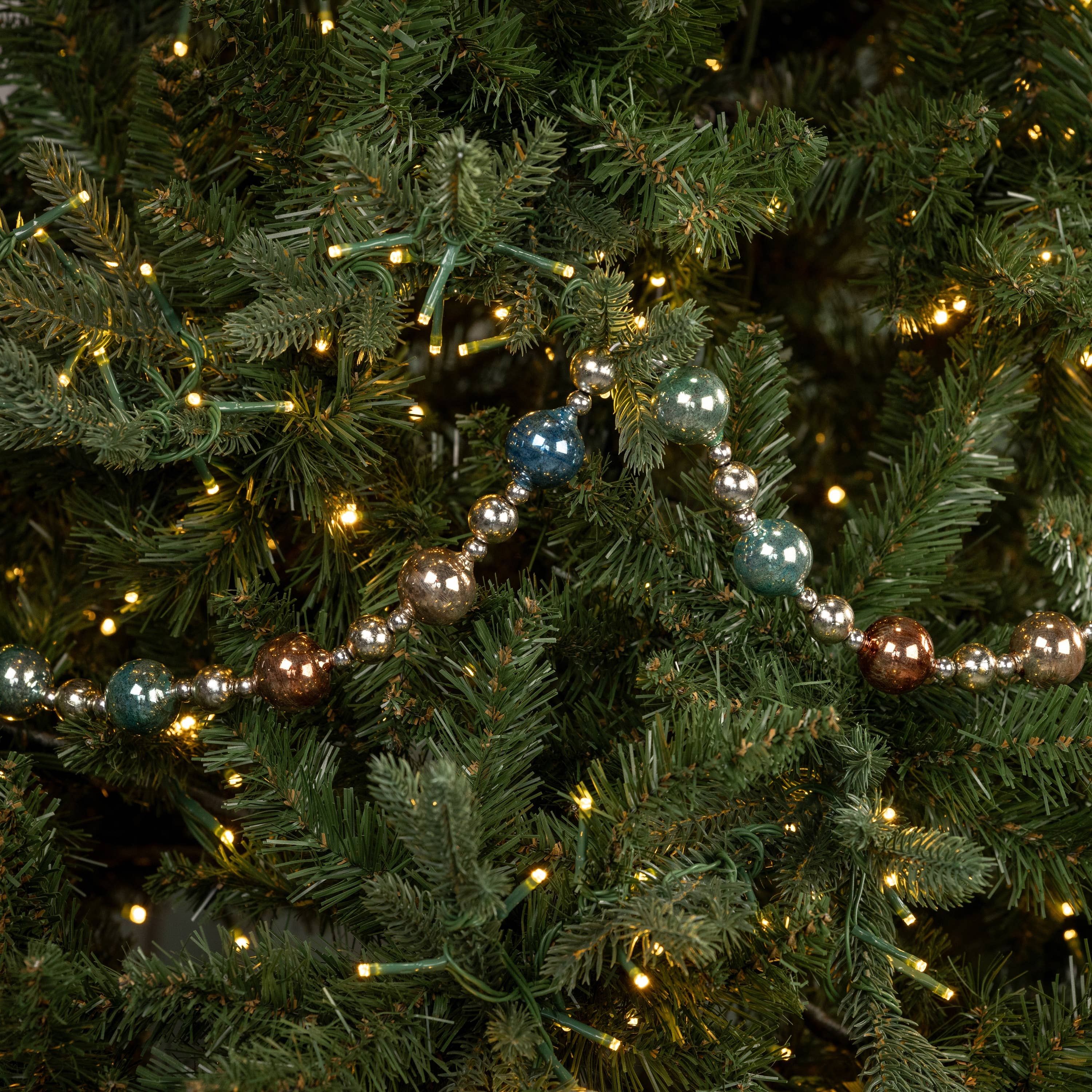 Ragon House – wholesale Bunting/Krans – 1,8 m BLÅ, BRONS & SILVER PÄRLGIRLANG1