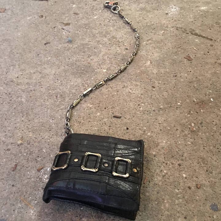 Jan Hilmer + Sparrow - Wholesale Wallet - Men's - Dark star wallet with chain - Men's black leather wallet