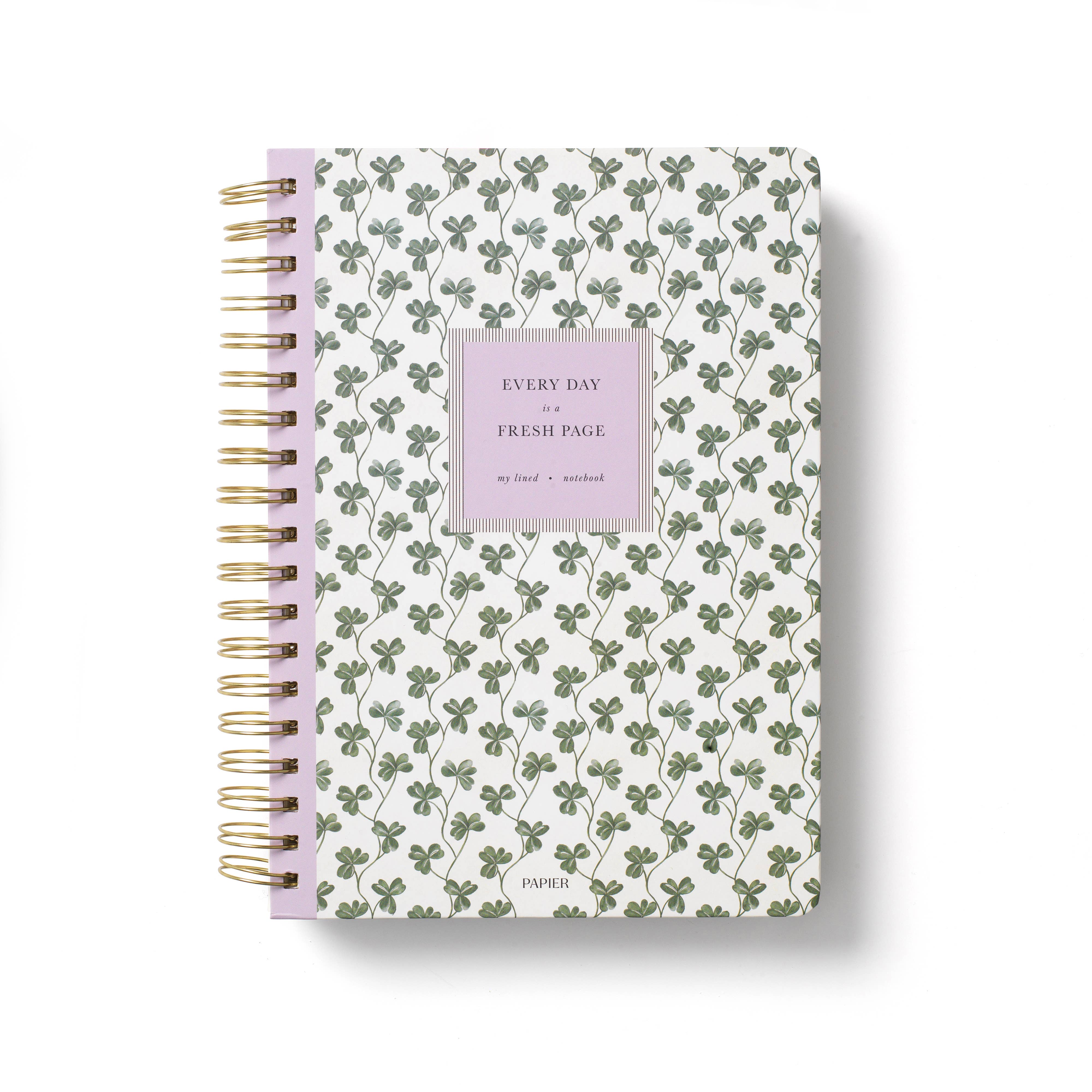 Papier - Wholesale Notebook - Lined Notebook, B5 Hardcover Spiral - Clover Vine