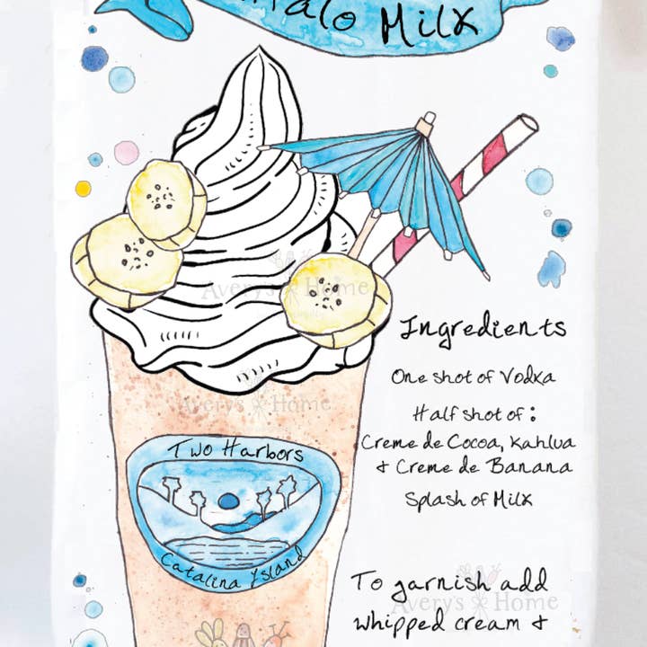 Buffalo Milk Recipe Tea Towel for wholesale by Avery's Home