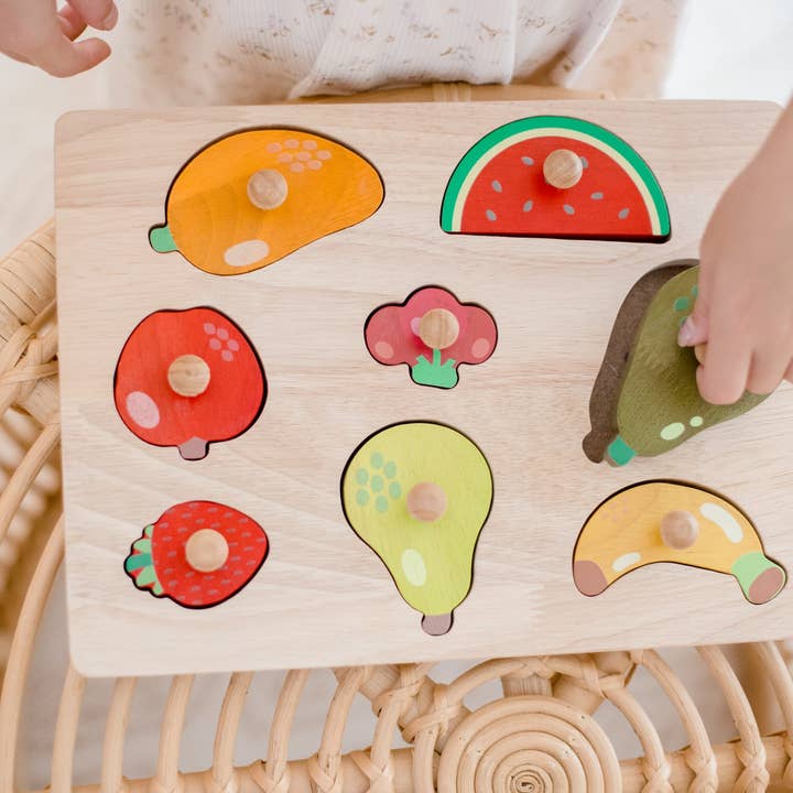 Q Toys - Wholesale Puzzle – Child - Fruit Knob Puzzle1