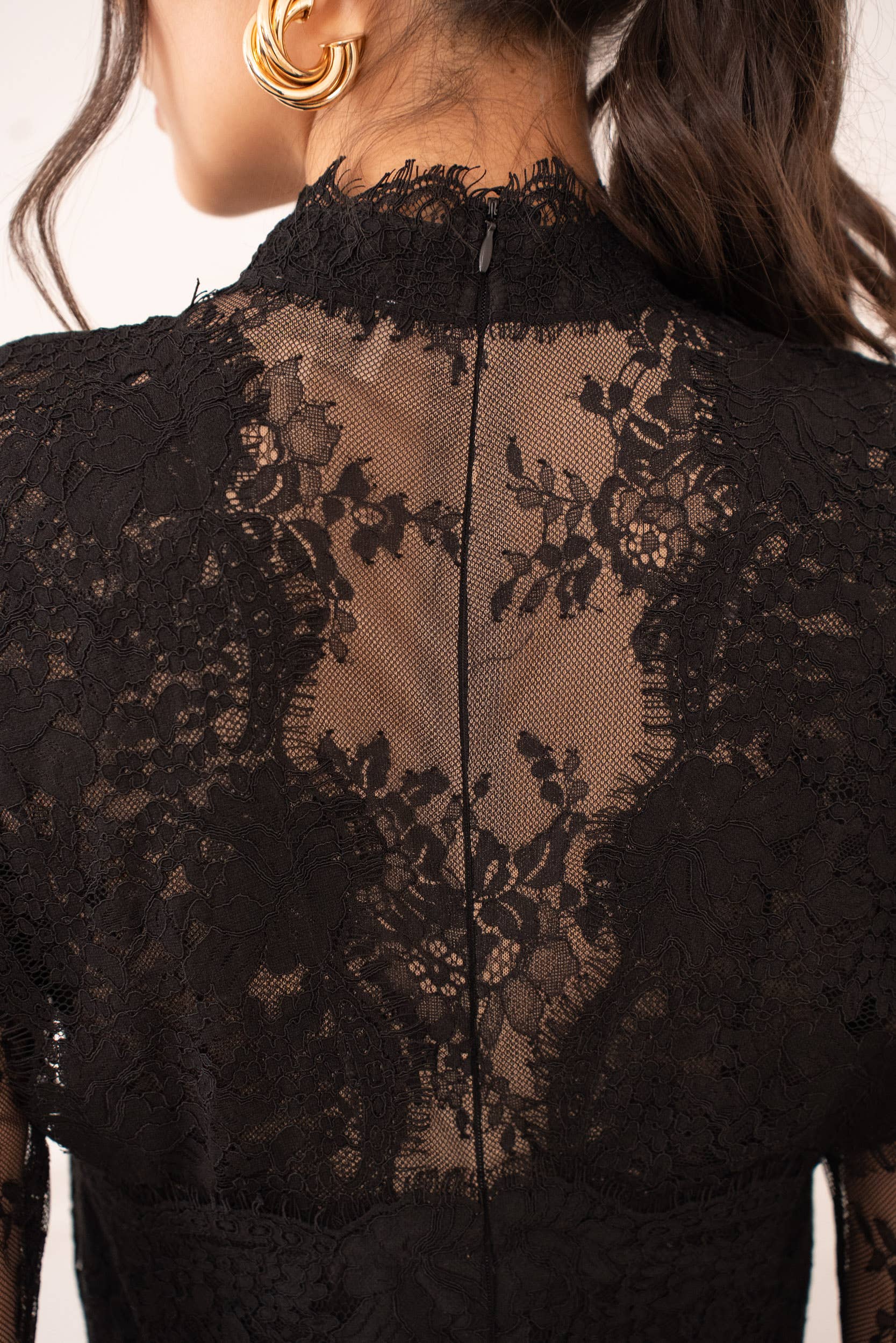 CHOKLATE PARIS - Vendita all'ingrosso Abito da sera - Donna - Abito lungo in pizzo plumetis - 810683