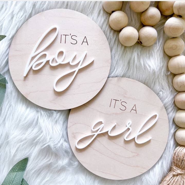 It's A Girl, It's A Boy Signs for wholesale by The Olive Branch