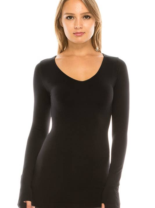 V NECK LONG SLEEVE for wholesale by KurveShop