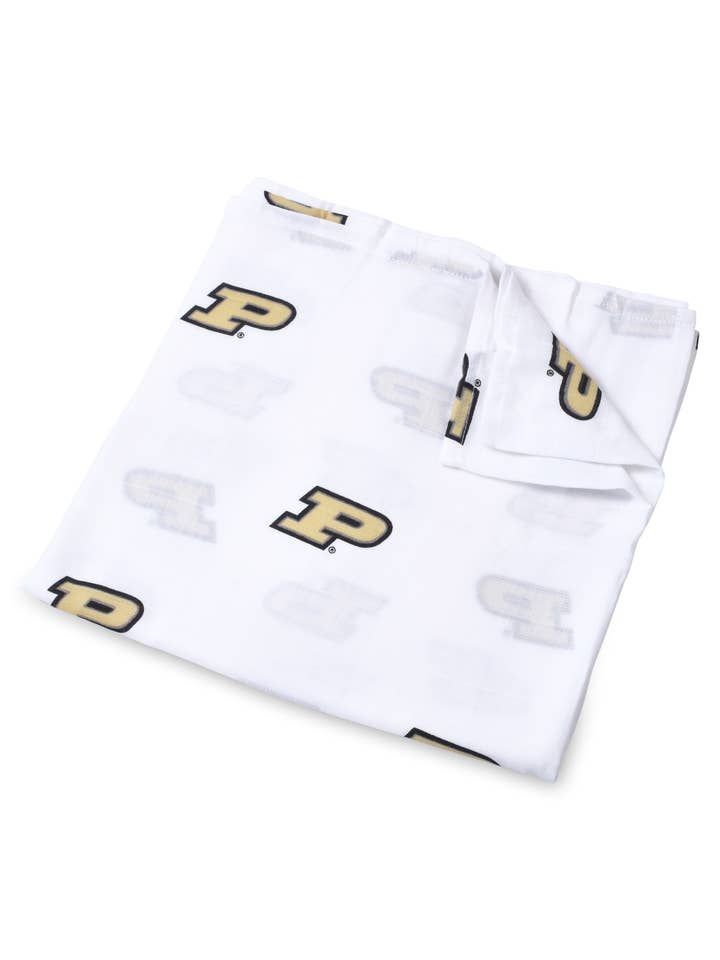 Three Little Anchors - Wholesale Swaddle - Baby - Purdue University Muslin Swaddle Blanket