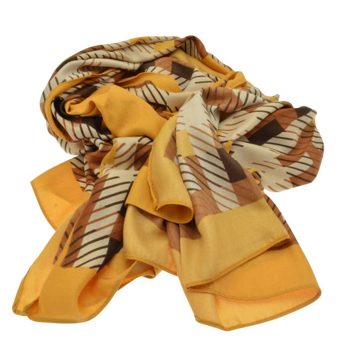 Kamel vinterrutig halsduk för wholesale av Miss Milly Limited