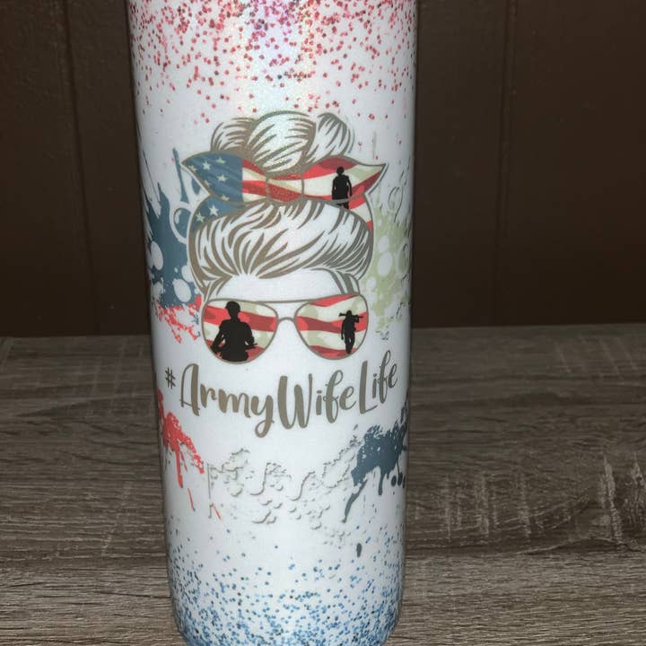 WebbLynn Design LLC. - Wholesale Insulated Mug/Tumbler - Army Wife Tumbler