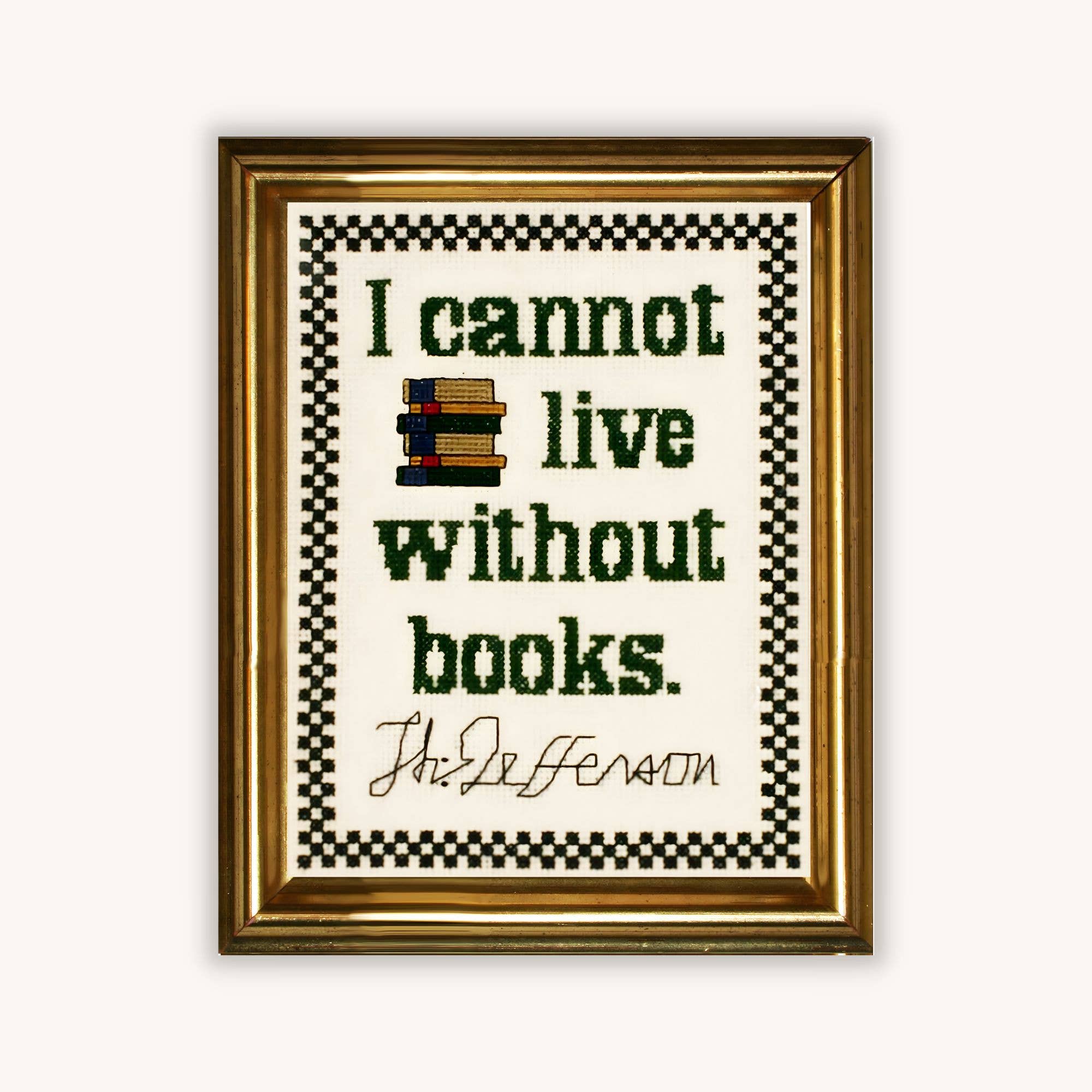 Wholesale Thomas Jefferson's Book Quote Counted Cross Stitch Kit for your  store - Faire