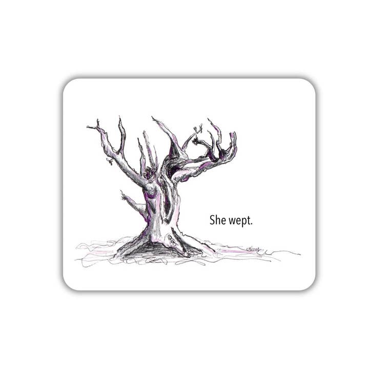 SHE WEPT | Vinyl Sticker for wholesale by Trees Have Feelings