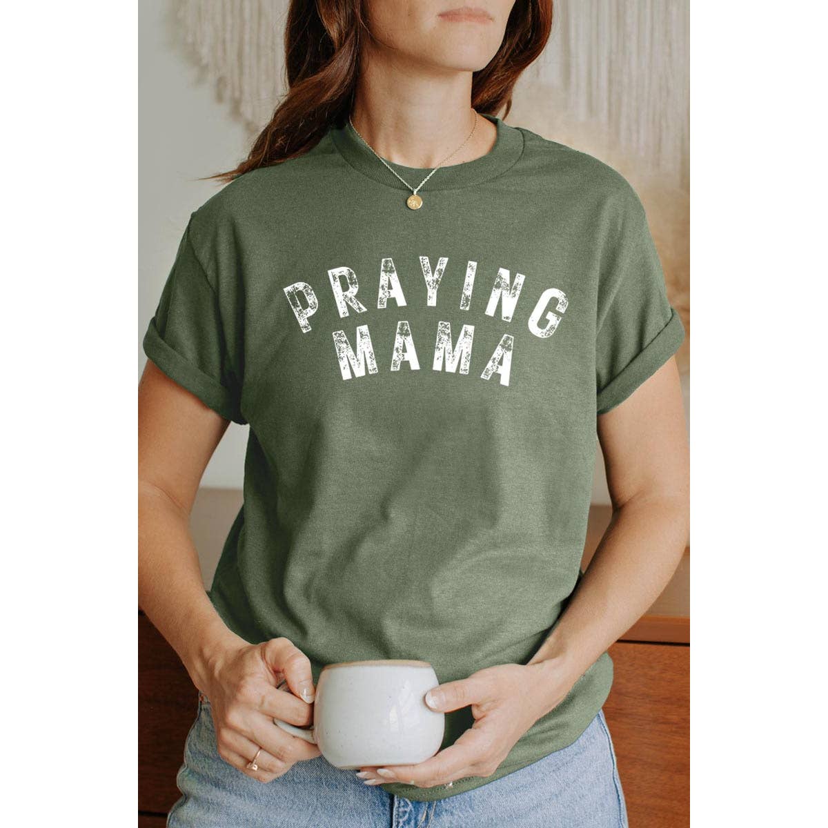 COLORBEAR - Wholesale T-Shirt (Graphic) - Women's - Praying Mama SVG God Christian Graphic Heavyweight T Shirts3