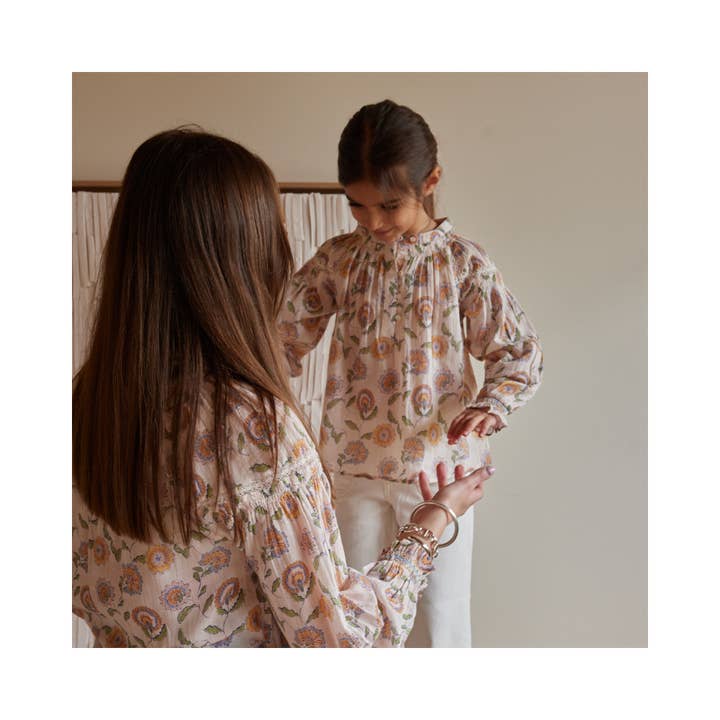 Bonheur du Jour - Wholesale Blouse - Women's - Noura Women's Blouse - Pink Flowers9