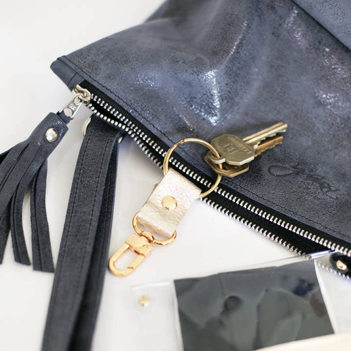 Beaudin Wholesale - Wholesale Keychain - Women's - Key Chain In Leather, Hair on Hide