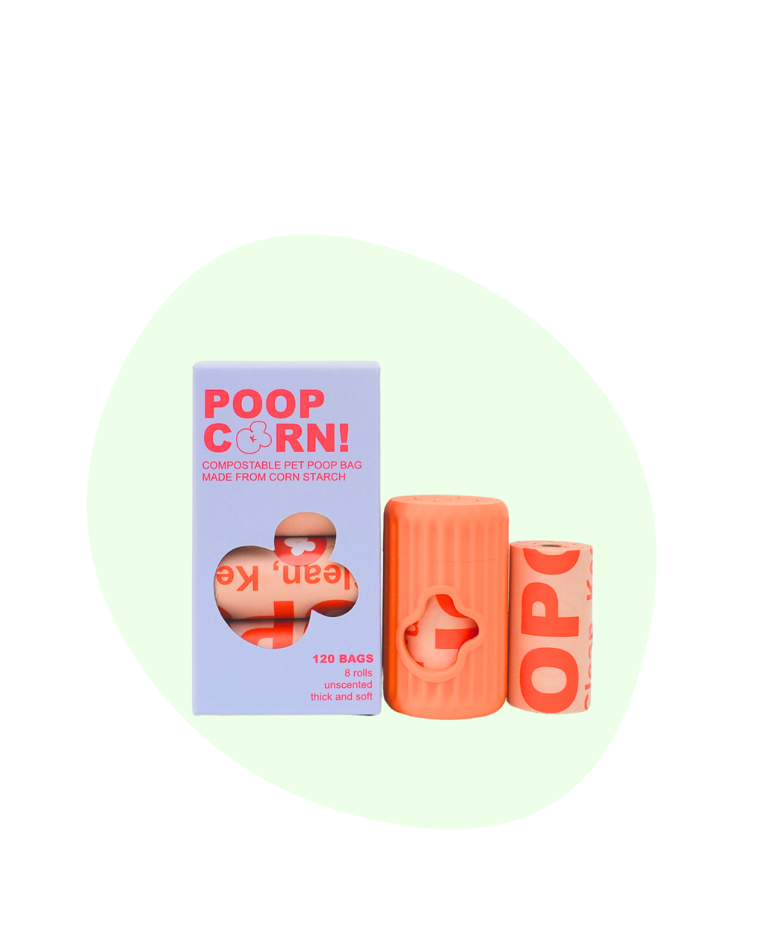 POOPCORN - Wholesale Pet Poop Bag Dispenser - Poopcorn Walk Set – 3D printed Dispenser & Biodegradable Bags1