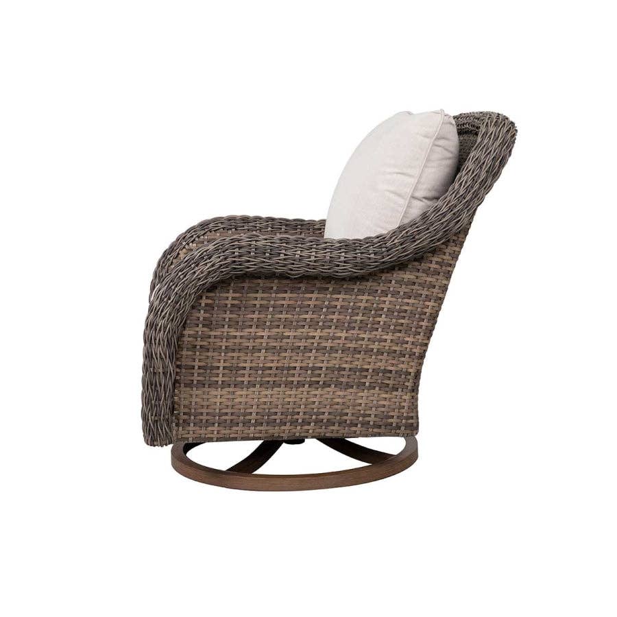 Beige Mitchell 4-Piece Wicker Sofa Set with Swivel Rocking Chairs for wholesale on Faire10