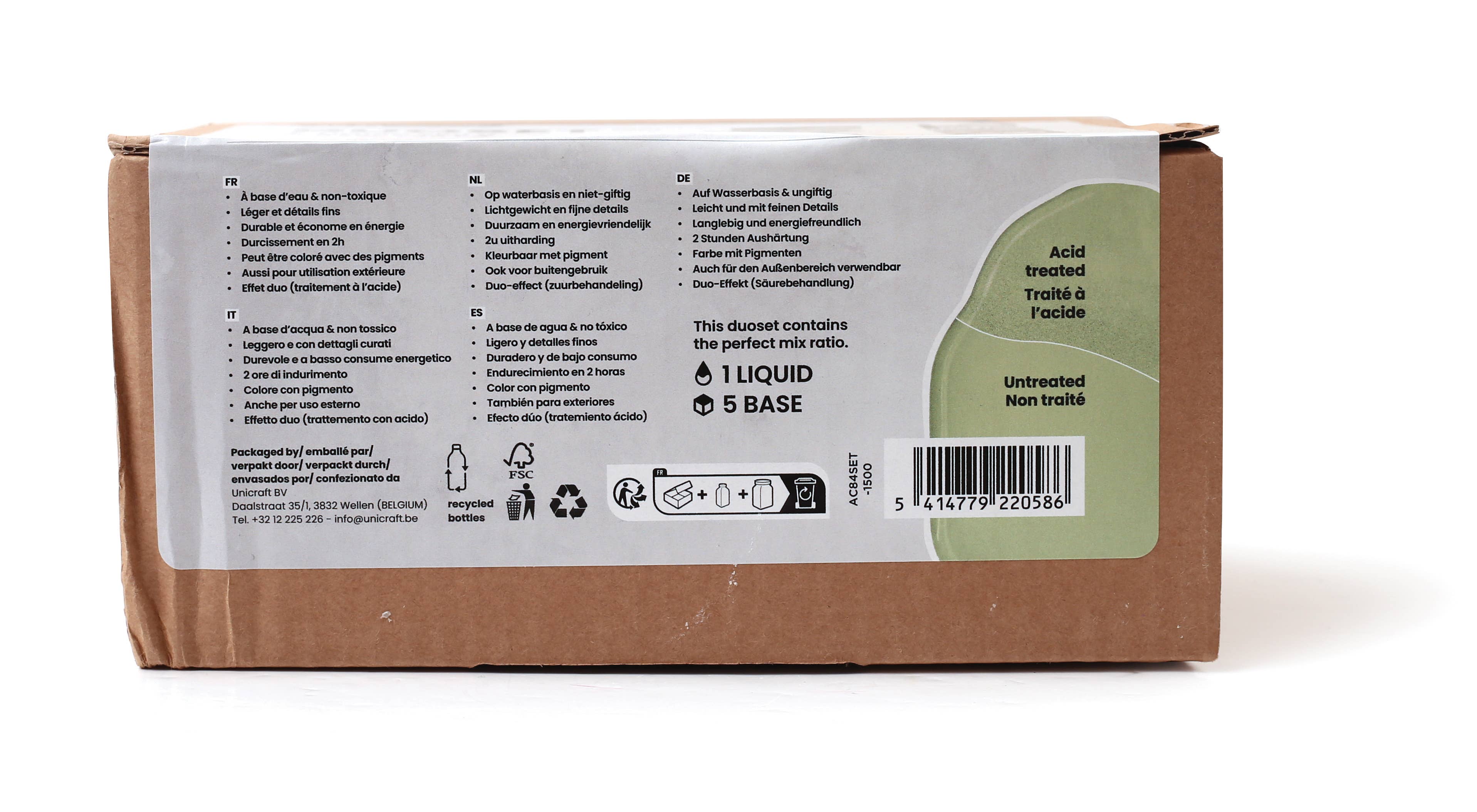 Graine Créative - Wholesale DIY Craft Kit - JESMONITE AC84 250 ML LIQUID & 1250 GR BASE3