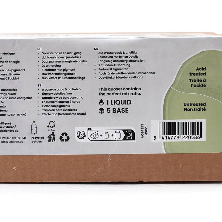 Graine Créative - Vendita all'ingrosso Kit per lavoretti fai da te - JESMONITE AC84 250 ML LIQUIDO & 1250 GR BASE3