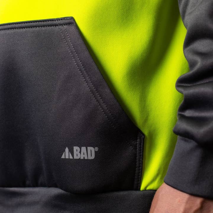 BAD WORKWEAR - Wholesale Hoodie - Men's - BAD ESSENTIALâ„¢ HI-VIS FLEECE HOODIE