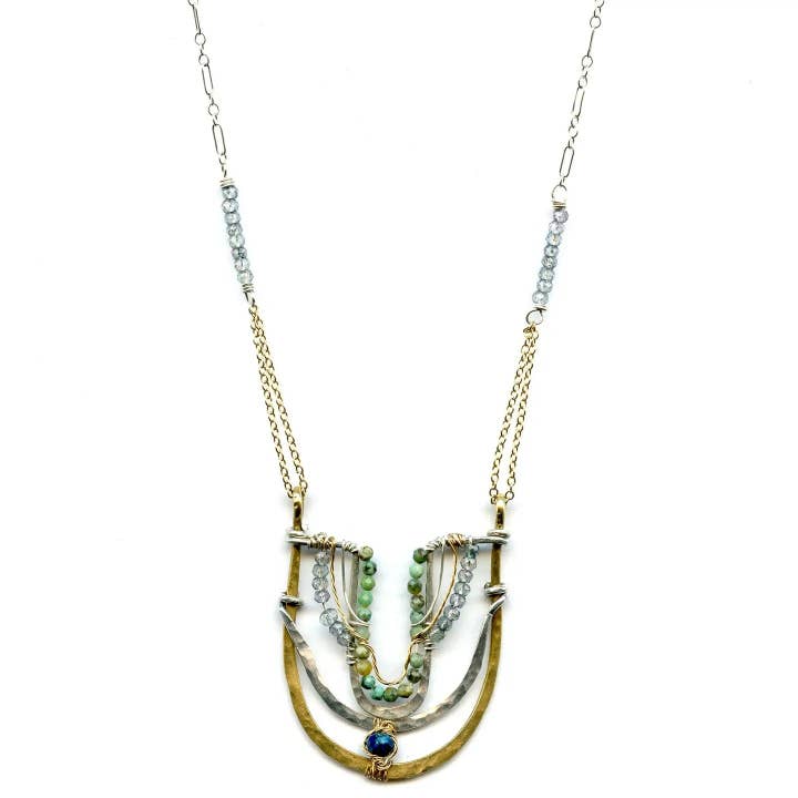 Gorge of Turquoise Gems Necklace 76012N for wholesale by Art by any Means Jewelry