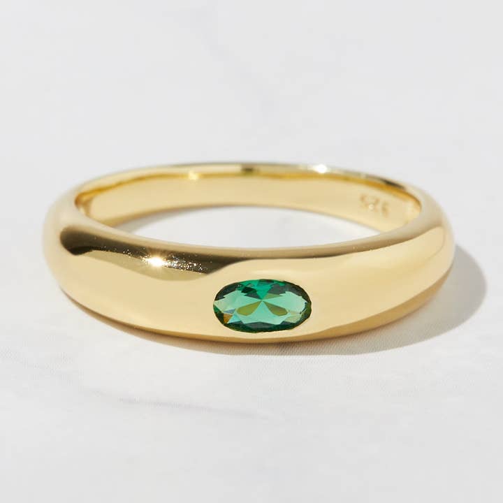 Sami Jewels - Wholesale Single Stone/Solitaire Ring - Emerald Dome Ring0