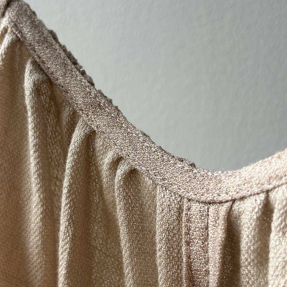 beige Slouchy overalls with 4% linen blend for wholesale on Faire12