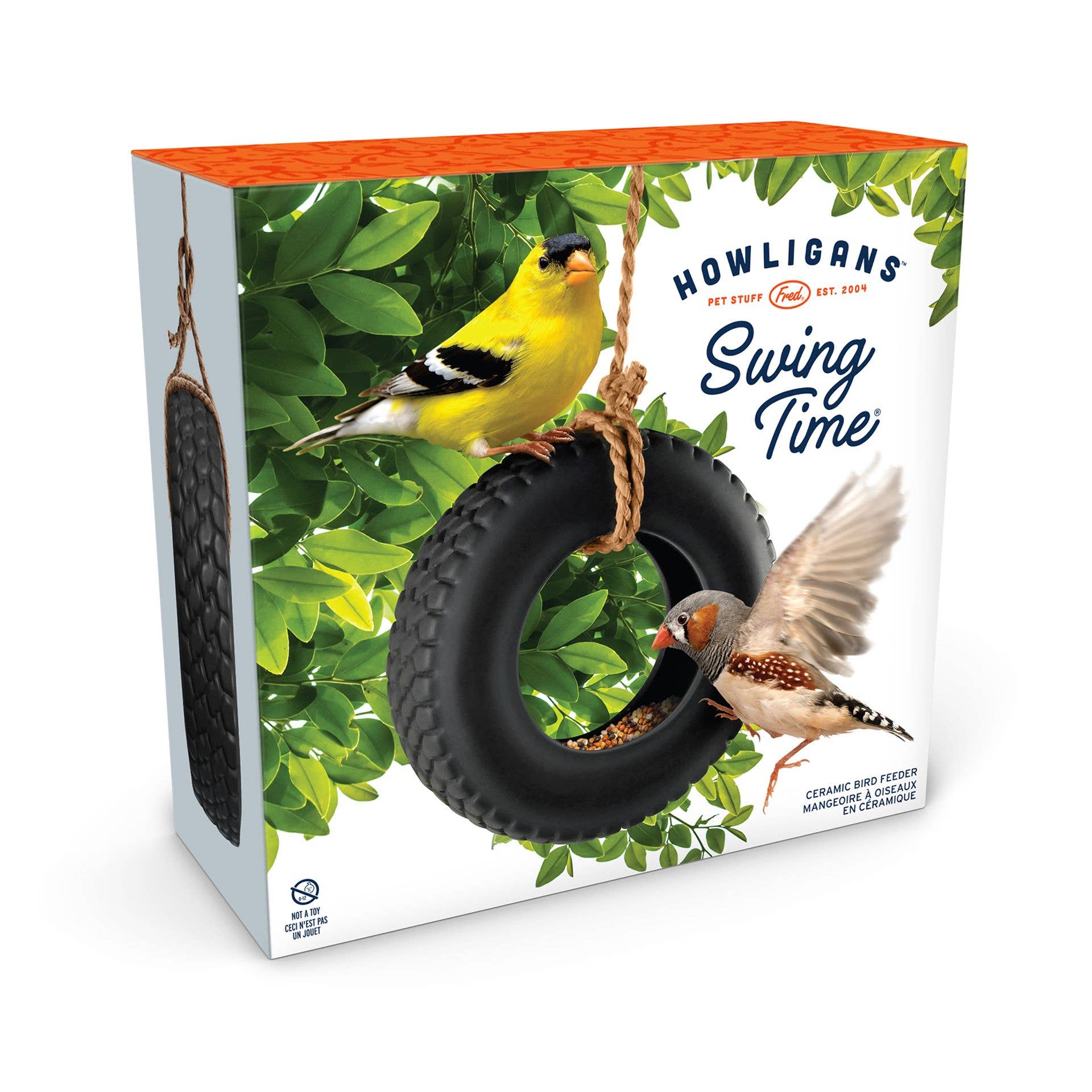WIDDOP and Co. - Wholesale Learning Cards - Kids & Baby - Fred Swing Time - Novelty Tire Swing Bird Feeder0