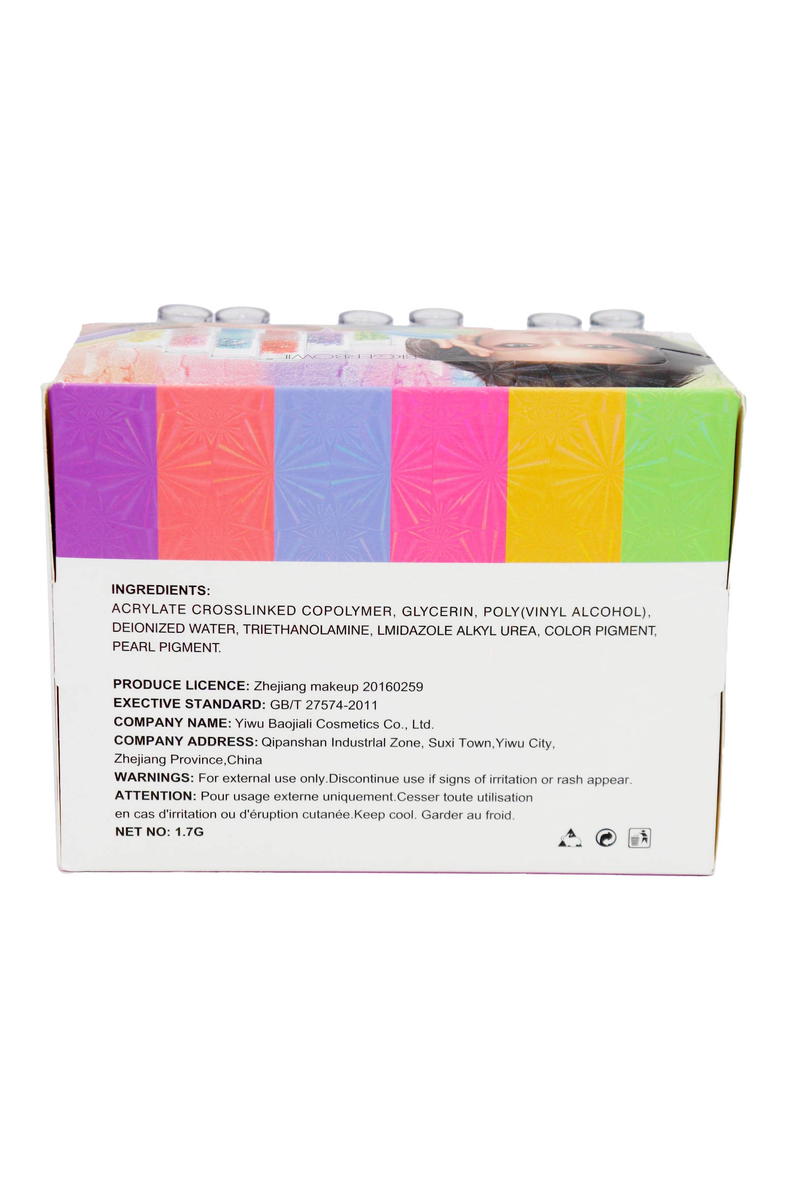 Cap Zone – sombra de olhos por atacado – Pincel de Eyeliner e Sombra de Olhos Glitter Glam - 24 unid.2