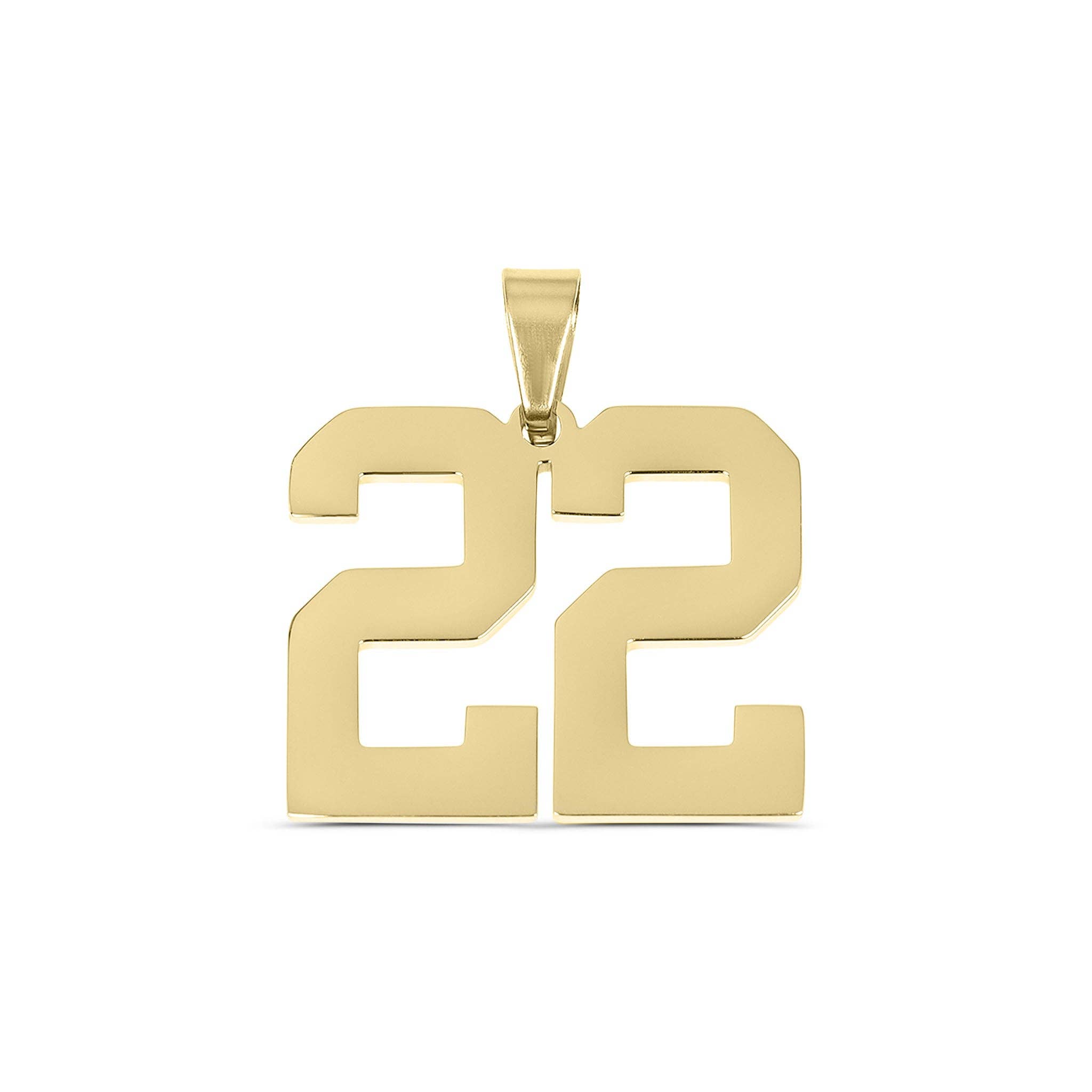 WJW – wholesale Individual charm/pendant – 18K Gold Sport Number Pendant22