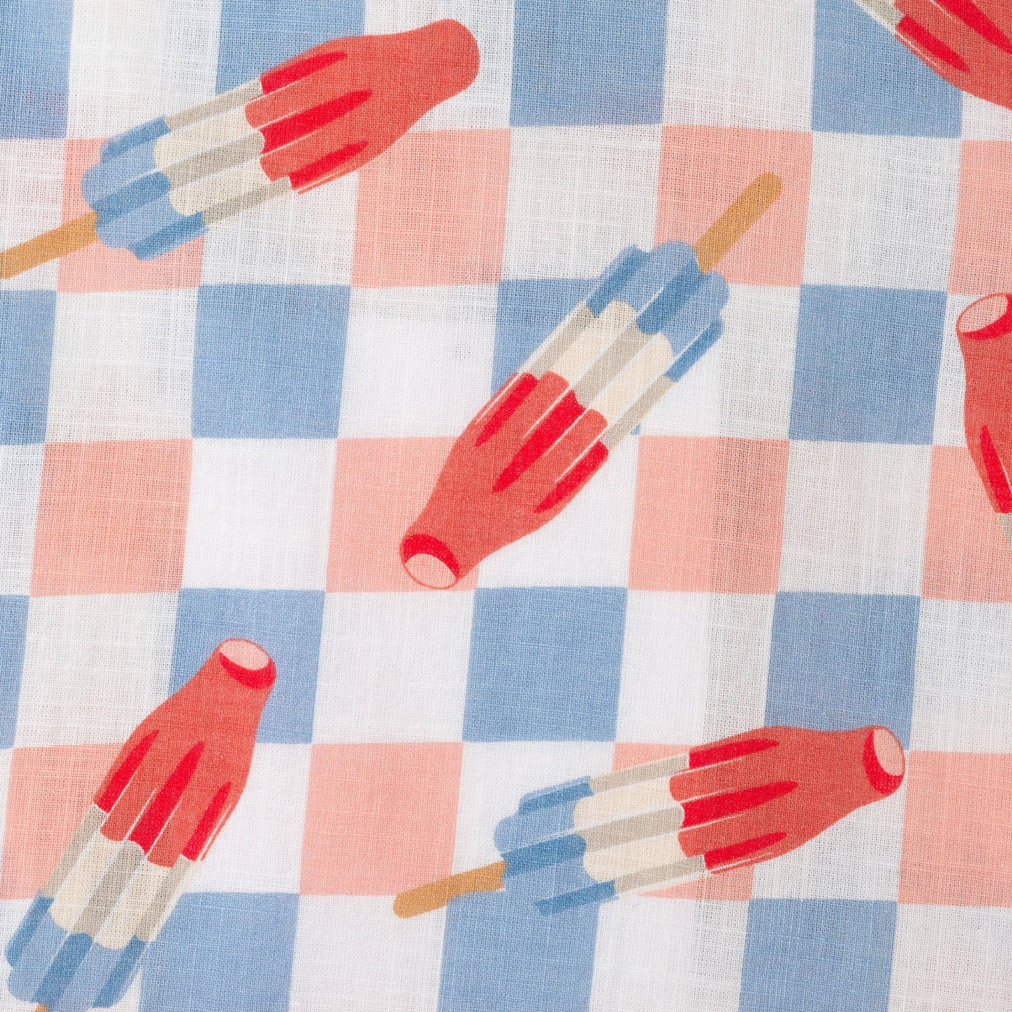 White Kids (2-8) Buttondown & Short Set | Checkered Ice Pop for wholesale on Faire8