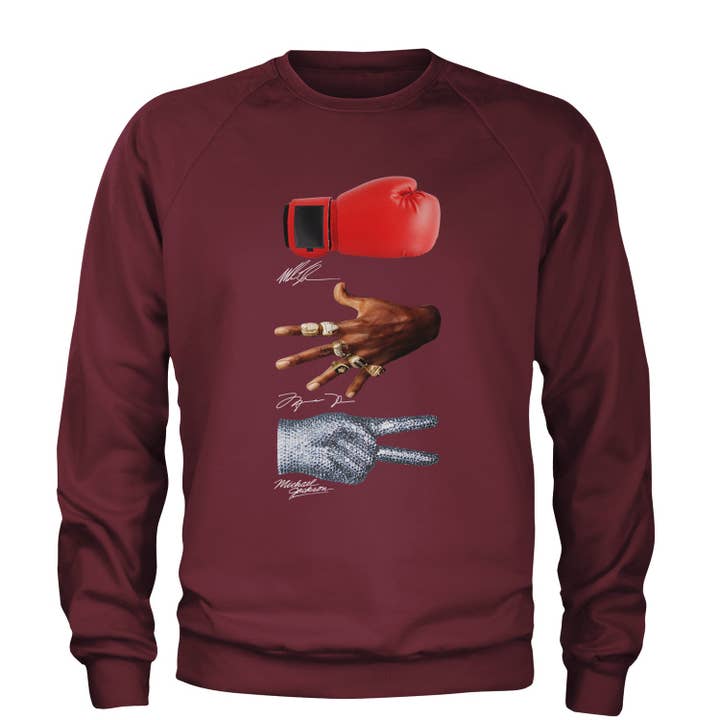 Expression Tees - Wholesale Graphic Sweatshirt - Unisex - Tyson Jordan Jackson Iconic Hands Adult Crewneck Sweatshirt
