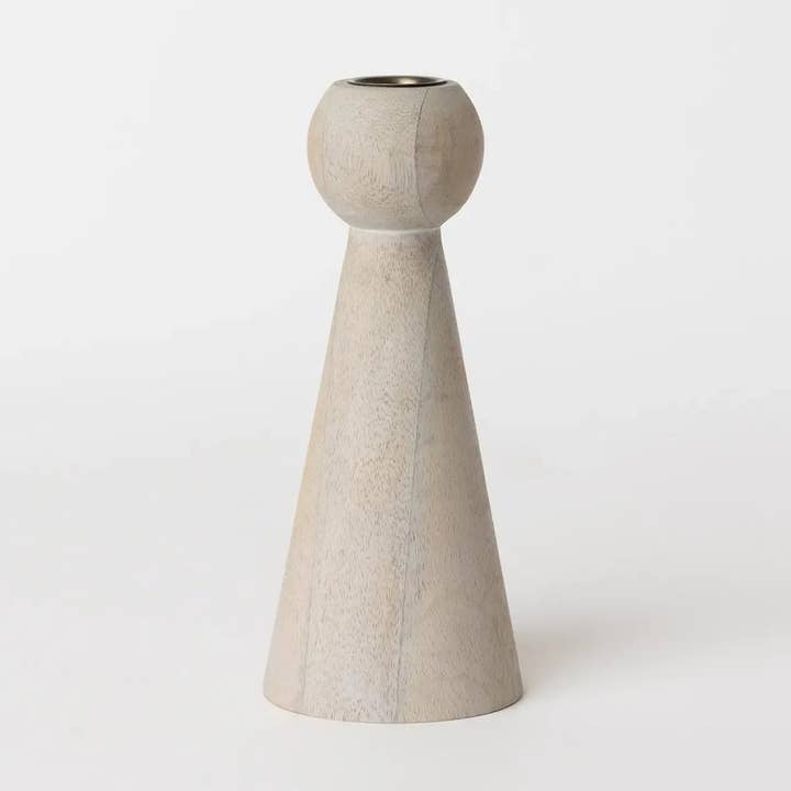 BLEACHED TAPER CANDLE HOLDER for wholesale by House of Revelry