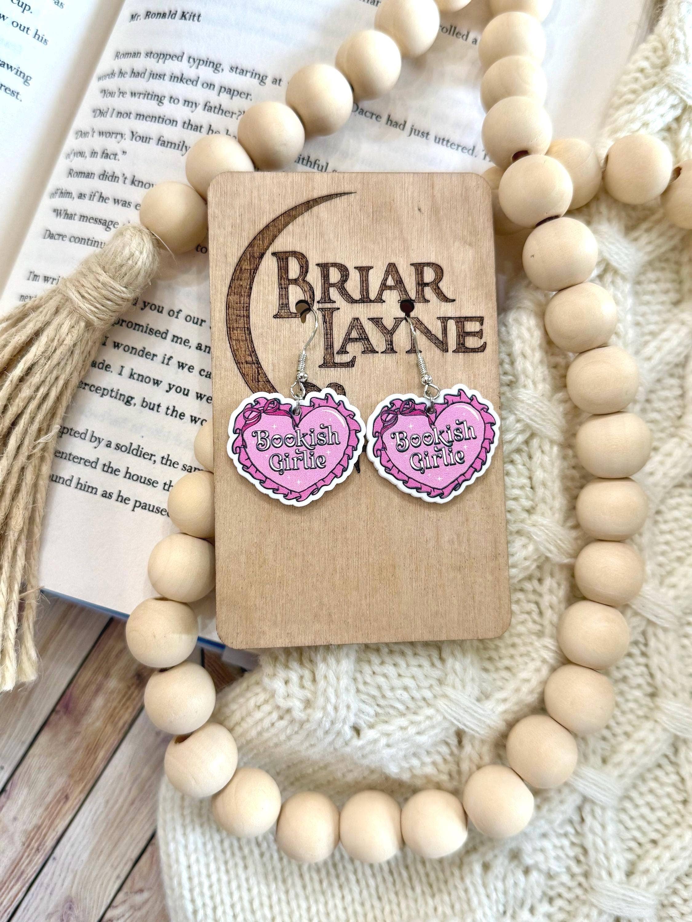 Briar layne - Wholesale Dangle Earrings - Bookish Girlie Book Club Reading Booktrovert Earrings4