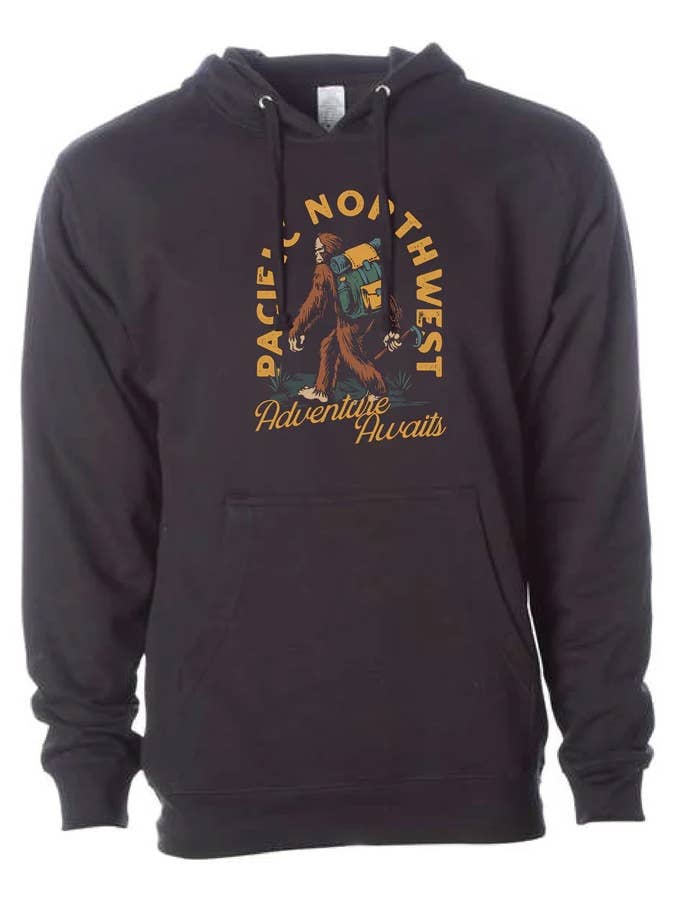 Backcountry Sasquatch Hoodie Black for wholesale by Northwest Vibes Supply Co.