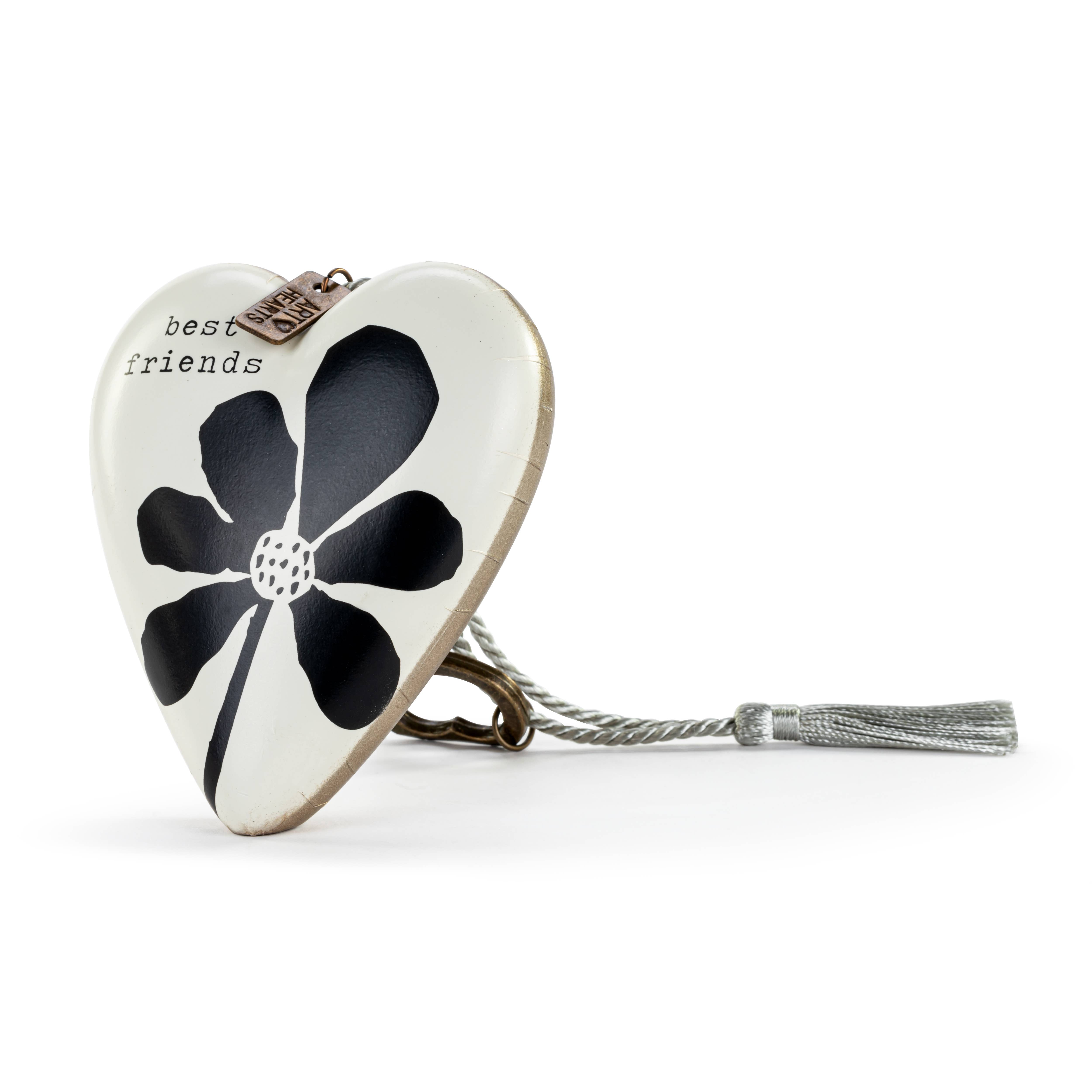 DEMDACO - Wholesale Decorative Tabletop Object - Best Friends Bold Floral Art Heart1