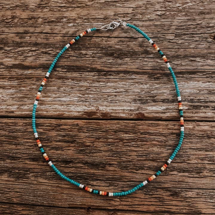 Turkooise choker met originele Navajo-kralen voor wholesale door Wilde Soul