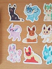 Ensemble d'autocollants Pokemon Eeveelution pour la vente par Ellesdoodlebox