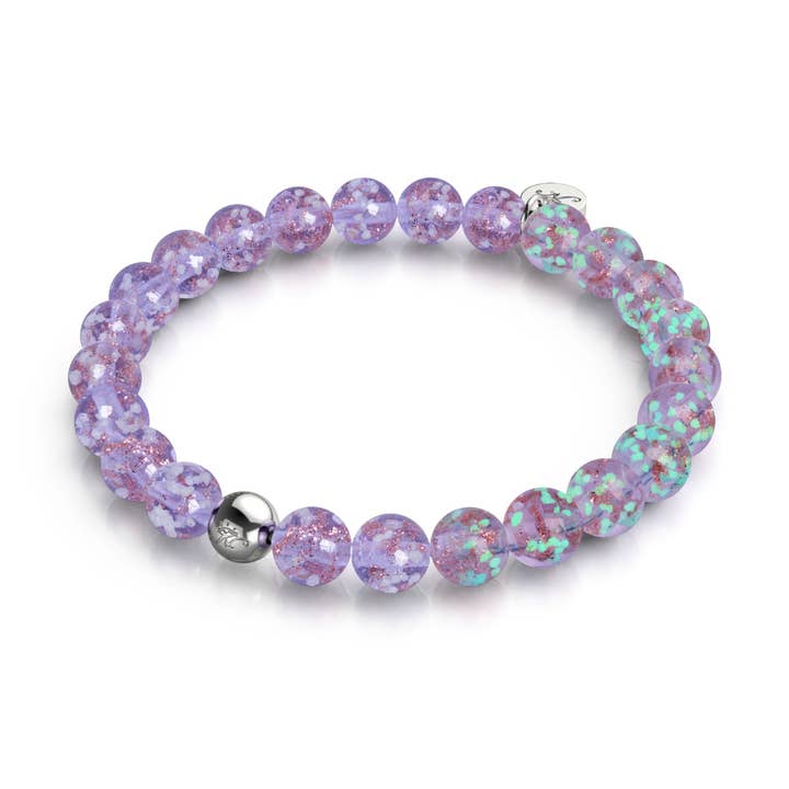 Lilac | .925 Sterling Silver | Firefly Glass Bracelet for wholesale by NOGU